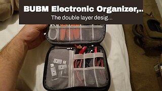 BUBM Electronic Organizer, Double Layer Travel Gadget Storage Bag for Cables, Cord, USB Flash D...