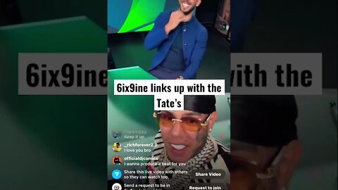 6ix9ine Appeared linking up with the Tate’s #andrewtate #6ix9ine #topG #stevewilldoit #tristantate