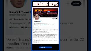 Donald Trump's account reappears on Twitter 22 months after it was banned! | #shorts #news