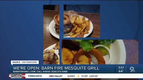 Barn Fire Mesquite Grill offering takeout