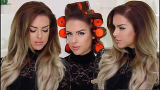 Big Glam Volume using Hot Rollers