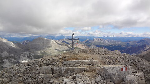 Climbing Piz La Varella Lavarela from Capana Alpina