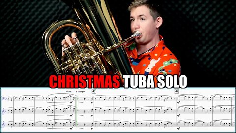 CHRISTMAS TUBA SOLO "O Holy Night" by Adolphe Adam. 2 VERSIONS. Sheet Music Play Along