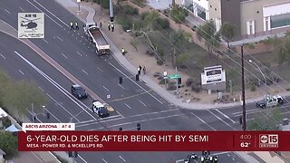 6-year-old dies after being struck by semi truck at Mesa intersection
