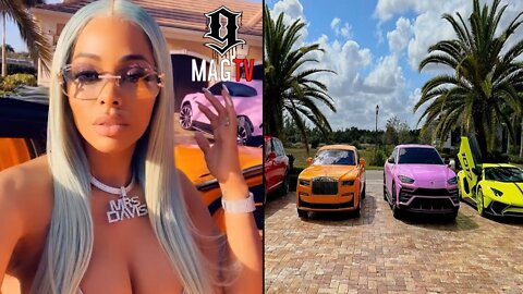 Keyshia Ka'oir Shows Off Her Skittle Flavored Luxury Whips! 🚘