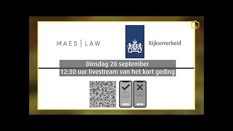 Livestream kort geding Maes/Lenting vs. de Staat inzake de coronapas...