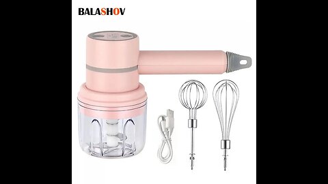 ANNUAL SALE ! USB 2 in 1 Cordless Electric Garlic Mincer Egg Beater