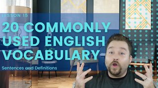 20 English Vocabulary Words Lesson 15