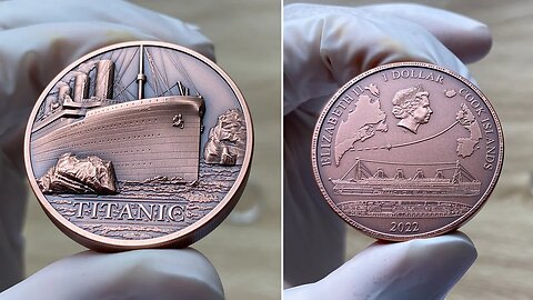 TITANIC 2022 $1 50 GRAMS PURE COPPER SMARTMINTING COIN – COOK ISLANDS – COIN INVEST TRUST