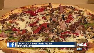 Popular day for pizza