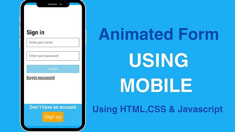 Animated Sliding Login and Registration Form Using HTML CSS & Javascript #coding
