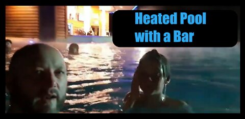 Swimming in a heated pool with a Bar!!