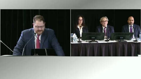 Freedom Co. Lawyer Brendan Miller VS. Finance Ministers Panel at EMA (POEC) hearing 2022-11-17
