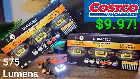 Costco 3-pack LED Headlamp under $10! Duracell *Review & HIDDEN Features!*