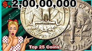 Top 25 ULTRA RARE Dime, Quarter Coins worth A LOT of MONEY! Coins worth money