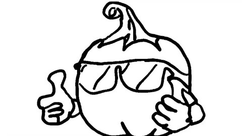 How to Draw Super Cool Pumpkin? FAST