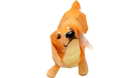 Paper dachshund dog/Perro dachshund de papel/Cachorro dachshund de papel