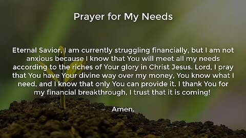 Prayer for My Needs (Miracle Prayer for Financial Help from God)