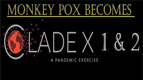 Monkey Pox Becomes ''Clade I & II'' ~ An Extinction Event ''Exercise'' of Humans
