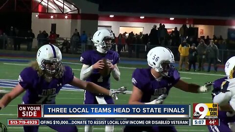Three teams from the area are heading to football state finals