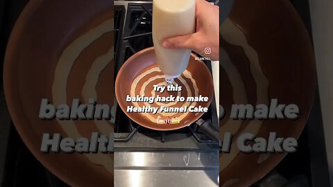 Try this baking hack to make Healthy Funnel Cake 💪🏻🎪🍰