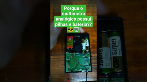 Veja o porque do multímetro analógico ter duas pilhas e uma bateria de 9 volts. 😎🖥️