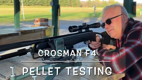 Crosman F4 nitro piston .177 break barrel pellet testing at the range 20+ mph wind! CPHP