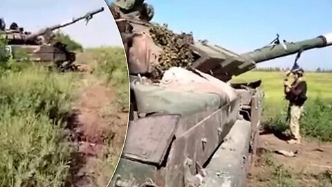 footage of Ukrainian soldiers capture equipment that Russians left in zaporizhzhia region