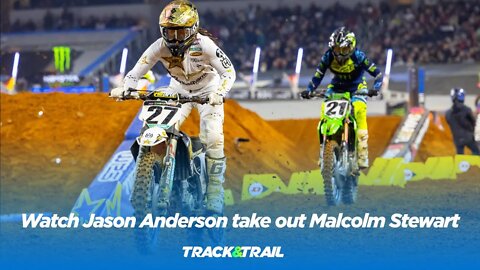 Watch the epic take out of Malcolm Stewart by Jason Anderson vs at Arlington Supercross