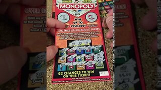 Winning Monopoly LOTTERY TICKET SCRATCH OFF!!