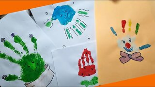 11 Desenhos Criativos com Carimbos de Mãos - Atividade para Crianças em Casa e na Escola