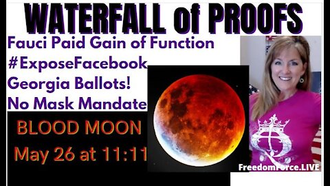 Waterfall of Proofs! BLOOD MOON 11:11! Facebook, Fauci Gain of Function, No Masks! 5-25-21