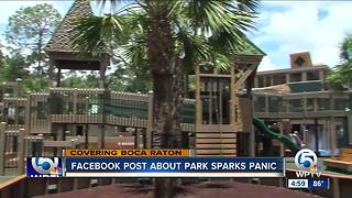 Police don't find anything suspicious after social media post raises concerns about a Boca park