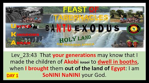 AFRICA IS THE HOLY LAND || THE FEAST OFTABERNACLES/BOOTHS - INTRODUCTION