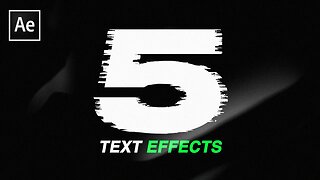 5 CREATIVE Animation Text Effects - After Effects CC 2020 (Tutorial)