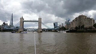 riverboat tour. Tower bridge. River Thames . London. GoPro 12th July 2023