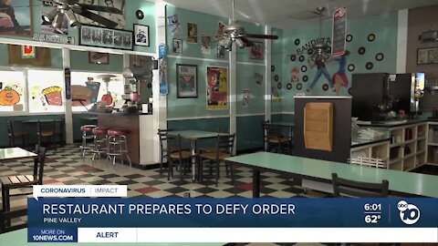 Restaurant prepares to defy county health order