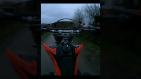 Typical Dutch Wheelie #rain #windmill #enduro #offroad #honda #crf450 #Holland #backroads #motor