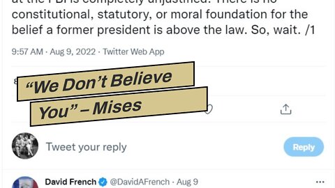 “We Don’t Believe You” – Mises Institute President Rips Establishment GOP’s Response to Trump R...