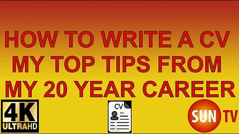 HOW TO WRITE A CV MY TOP TIPS FROM MY 20 YEAR CAREER