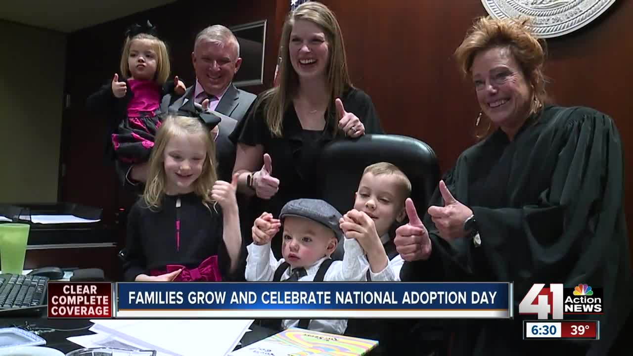 More than 20 children adopted at Johnson County Courthouse