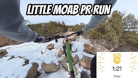 Little Moab Deaux Personal Record in the SNOW | Palmer Park, Colorado Mountain Biking