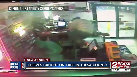 Thieves caught on tape in Tulsa County