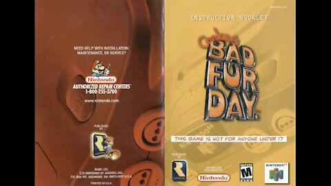 Conker's Bad Fur Day - Game Manual (N64) (Instruction Booklet)