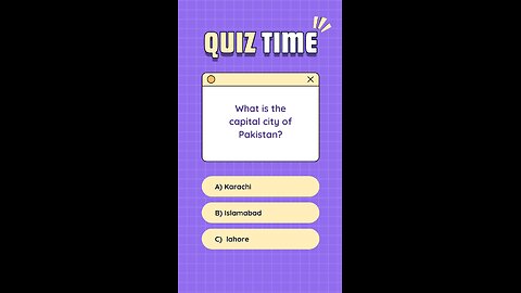 quiz time - capital city of Pakistan