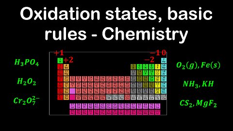 Oxidation-reduction (redox) reactions, oxidation states - Chemistry