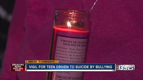 Vigil held for teen driven to suicide by bullying