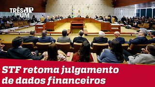 STF retoma julgamento sobre uso de dados financeiros em investigações