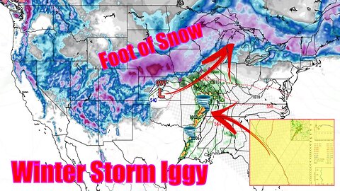 Winter Storm Iggy Bringing Tornadoes & 1 Foot Of Snow! - The WeatherMan Plus