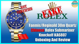 Fake Junk! | Reginald 30m Chinese Quartz Rolex Submariner KA6807 Unbox & Review